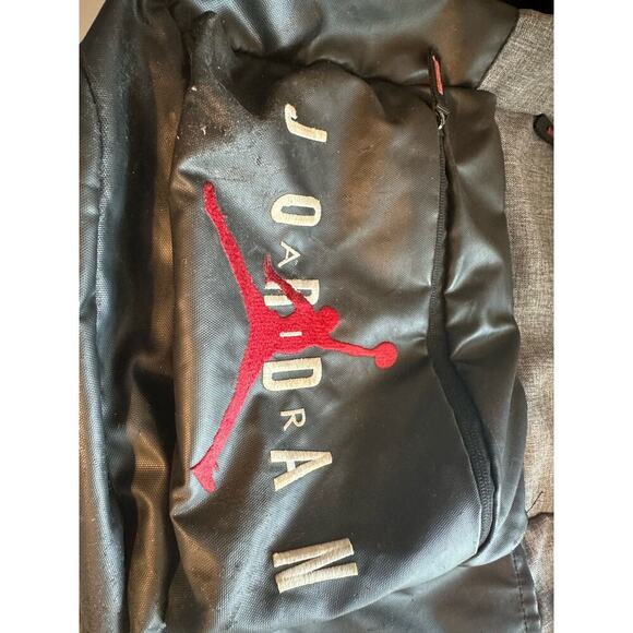 Nike Air Jordan Pivot Backpack Travel Gym Bag School Heather Gray Size Large - Picture 2 of 5